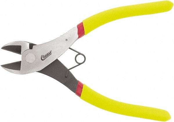 Clauss - 7" OAL, Diagonal Cutter - 3/4" Jaw Length x 1/2" Jaw Width, Hot Forged Carbon Steel Handle - Exact Industrial Supply
