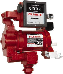 Tuthill - 35 GPM, 1" Hose Diam, Gasoline, Kerosene & Diesel Fuel AC High Flow Tank Pump Only - Cast Iron Pump, 1-1/4" Inlet, 1" Outlet, 115/230 Volts, 3/4 hp - Exact Industrial Supply