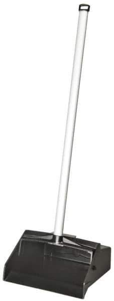 Ability One - Dust Pans & Scoops - LOBBY DUST PAN PLAS HOP W/ALUM HNDL - Exact Industrial Supply