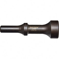 Mayhew - 1-1/4" Head Width, 4-1/4" OAL, Pneumatic Hammer - Round Drive, Round Shank, Steel - Exact Industrial Supply