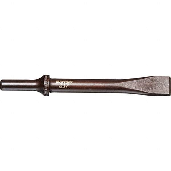 Mayhew - 5/8" Head Width, 6-1/2" OAL, Rivet Cutter Chisel - Round Drive, Round Shank, Steel - Exact Industrial Supply