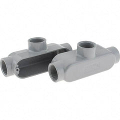 Value Collection - Form 85, T Body, 1" Trade, IMC, Rigid Aluminum Conduit Body - Oval - Exact Industrial Supply