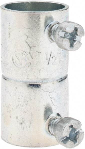 Value Collection - 1/2" Trade, Steel Set Screw EMT Conduit Coupling - Exact Industrial Supply
