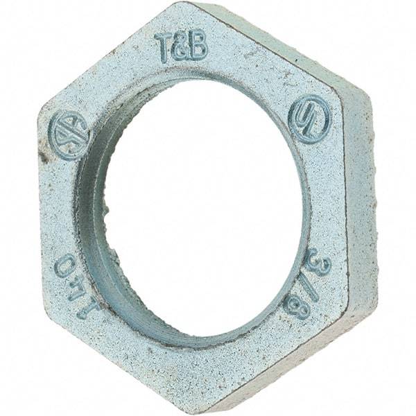 Value Collection - 3/8" Trade, Steel Threaded Conduit Locknut - Exact Industrial Supply