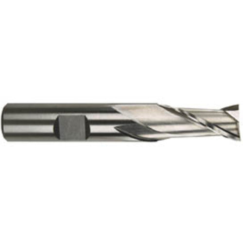 3/16″ × 3/8″ × 7/16″ × 2 5/16″ 2 Flute Single End HSSCo Finishing Center Cutting End Mill-Uncoated Series/List #4580 - Exact Industrial Supply