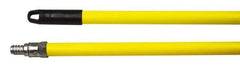 Weiler - 60 x 15/16" Metal Squeegee Handle - Threaded Connection, Yellow - Exact Industrial Supply