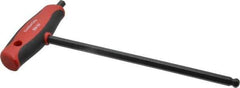 Wiha - 8mm Hex, T-Handle Cushion Grip, Hex Key - 200mm OAL, Metric System of Measurement - Exact Industrial Supply