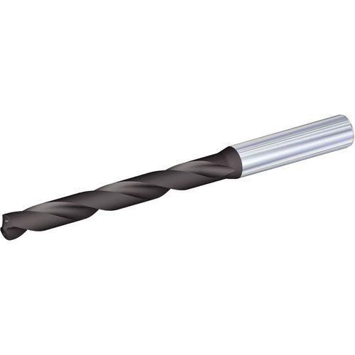 3/64″ Dia. × 0.158″ Shank × 0.47″ Flute Length × 2.28″ OAL, 140°, TiAlN, Coolant Thru, Round Solid Carbide Drill