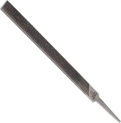 Anglo American - 10" Long, Second Cut, Mill American-Pattern File - Single Cut, 0.16" Overall Thickness, Tang - Exact Industrial Supply