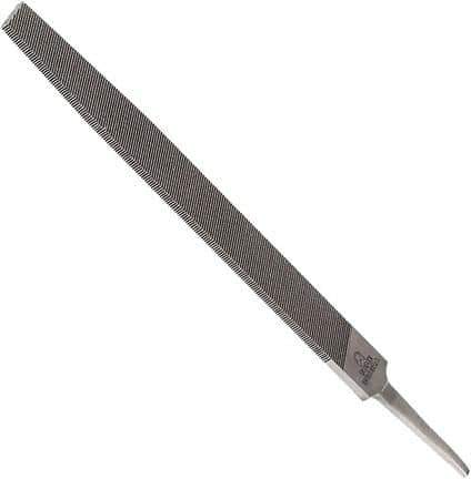 Anglo American - 10" Long, Bastard Cut, Triangle American-Pattern File - Double Cut, 0.67" Overall Thickness, Tang - Exact Industrial Supply