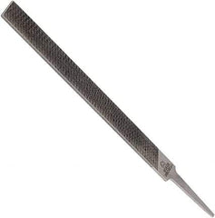 Anglo American - 14" Long, Smooth Cut, Mill American-Pattern File - Single Cut, 0.22" Overall Thickness, Tang - Exact Industrial Supply