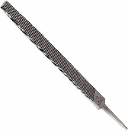 Anglo American - 14" Long, Bastard Cut, Flat American-Pattern File - Double Cut, 0.3" Overall Thickness, Tang - Exact Industrial Supply