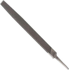 Anglo American - 14" Long, Second Cut, Triangle American-Pattern File - Double Cut, 1.02" Overall Thickness, Tang - Exact Industrial Supply