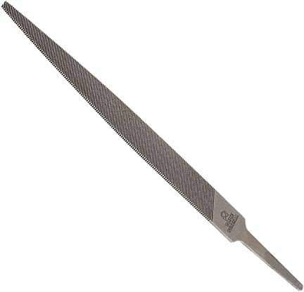 Anglo American - 10" Long, Smooth Cut, Warding American-Pattern File - Double Cut, 0.12" Overall Thickness, Tang - Exact Industrial Supply