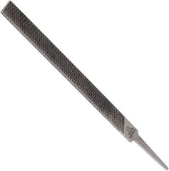 Anglo American - 4" Long, Smooth Cut, Mill American-Pattern File - Single Cut, 0.1" Overall Thickness, Tang - Exact Industrial Supply