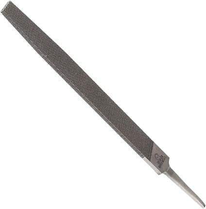 Anglo American - 8" Long, Second Cut, Triangle American-Pattern File - Double Cut, 0.55" Overall Thickness, Tang - Exact Industrial Supply