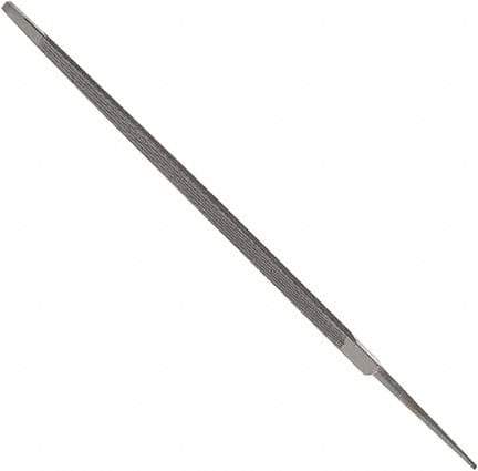 Anglo American - 7" Long, Bastard Cut, Taper American-Pattern File - Single Cut, 0.28" Overall Thickness, Tang - Exact Industrial Supply
