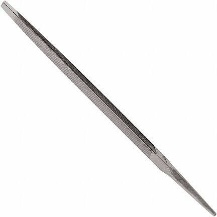 Anglo American - 7" Long, Bastard Cut, Taper American-Pattern File - Single Cut, 0.35" Overall Thickness, Tang - Exact Industrial Supply