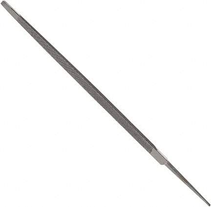 Anglo American - 6" Long, Bastard Cut, Taper American-Pattern File - Single Cut, 0.24" Overall Thickness, Tang - Exact Industrial Supply