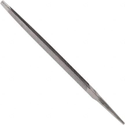 Anglo American - 6" Long, Bastard Cut, Taper American-Pattern File - Single Cut, 0.28" Overall Thickness, Tang - Exact Industrial Supply