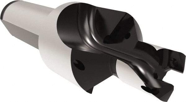 Allied Machine and Engineering - 11 to 11.99mm Diam, Straight Shank, 15.88mm Body Shank Diam, Combo Chamfer and Countersink Drill - TCMT 110204 Insert, 90.09mm OAL - Exact Industrial Supply