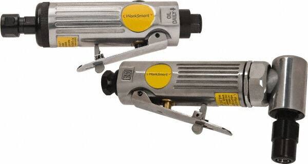 Value Collection - 1/4" Collet, Straight Handle, Air Straight Die Grinder - 22,000 RPM, Rear Exhaust, 4 CFM, 0.45 hp, 90 psi, 1/4 NPT Inlet - Exact Industrial Supply