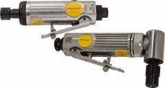 Value Collection - 1/4" Collet, Straight Handle, Air Straight Die Grinder - 22,000 RPM, Rear Exhaust, 4 CFM, 0.45 hp, 90 psi, 1/4 NPT Inlet - Exact Industrial Supply