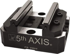 5th Axis - 125mm Jaw Width, 74mm High x 150mm Long x 125mm Wide Vise - For Use with 5 Axis Workholding Systems - Exact Industrial Supply