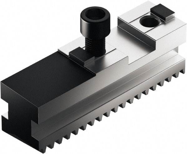 Schunk - 24" Max Chuck Diam Compatibility, Case Hardened Steel Serrated Hard Lathe Master Jaws - 0 Steps - Exact Industrial Supply