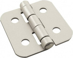 80/20 Inc. - 2" Long x 2" Wide x 1.98mm Thick, Aluminum Door Hinge - Aluminum, Clear Anodized Finish - Exact Industrial Supply