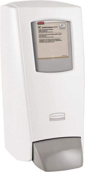 Rubbermaid - 2 L Liquid Hand Soap Dispenser - Plastic, Hanging, White - Exact Industrial Supply