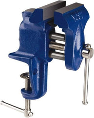 Yost Vises - 2-1/2" Jaw Width, 2-1/4" Opening Capacity, 1-1/4" Throat Depth, Cast Iron Stationary Bench Vise - Clamp-On Base Attachment - Exact Industrial Supply