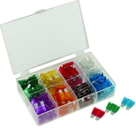 96 Pc. Blade Fuse Assortment - Zinc electrodes - Exact Industrial Supply