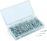 500 Pc. Aluminum Rivet Assortment - rustproof aluminum rivet body; steel mandrel - Exact Industrial Supply