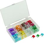 96 Pc. Mini Blade Fuse Assortment - Zinc electrodes - Exact Industrial Supply