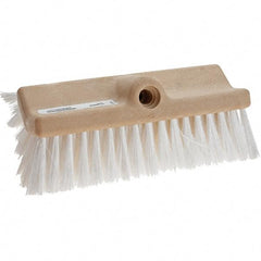 Weiler - Synthetic Scrub Brush - 10" Long Head, White - Exact Industrial Supply