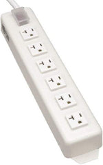 Tripp-Lite - 6 Outlets, 120 VAC15 Amps, 15' Cord, Power Outlet Strip - Keyhole, Tab Mount, 5-15/20R NEMA Configuration, 13-3/4" Strip - Exact Industrial Supply