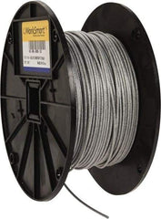 Value Collection - 3/32" x 1/16" Diam, Aircraft Cable - 480 Lb Breaking Strength, 7 x 7 Strand Core, Vinyl Coating - Exact Industrial Supply