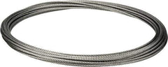 Value Collection - 5/16" Diam, Galvanized Steel Wire Rope - 9,800 Lb Breaking Strength, 7 x 19 Strand Core - Exact Industrial Supply