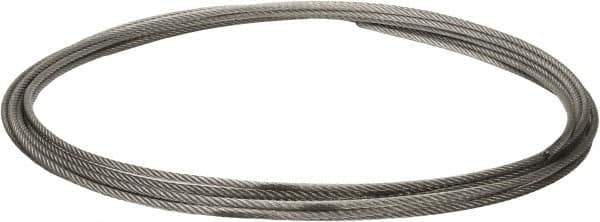 Value Collection - 5/16" Diam, Galvanized Steel Wire Rope - 9,800 Lb Breaking Strength, 7 x 19 Strand Core - Exact Industrial Supply