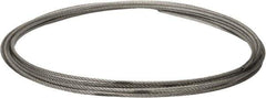 Value Collection - 5/16" Diam, Galvanized Steel Wire Rope - 9,800 Lb Breaking Strength, 7 x 19 Strand Core - Exact Industrial Supply