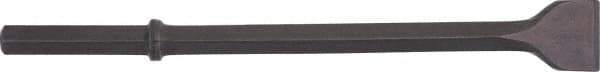 Ingersoll-Rand - 3" Head Width, 14" OAL, 1" Shank Diam, Scaling Chisel - Hex Drive, Hex Shank, Steel - Exact Industrial Supply
