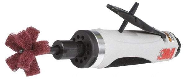 3M - 1/4" Collet, Straight Handle, Air Straight Die Grinder - 18,000 RPM, Directional Exhaust, 35 CFM, 1 hp, 90 psi, 1/4 NPT Inlet - Exact Industrial Supply