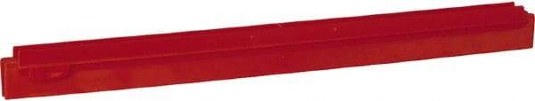 Vikan - 20" Rubber Blade Squeegee Refill - Double Edge, Red, Plastic Holder - Exact Industrial Supply
