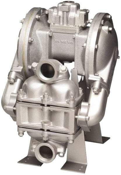 SandPIPER - Air Operated Diaphragm Pump - Neoprene Diaphragm, Aluminum Housing - Exact Industrial Supply