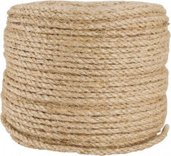 Value Collection - 500' Max Length Sisal Twisted Rope - 1/4" Diam, 48 Lb Capacity - Exact Industrial Supply