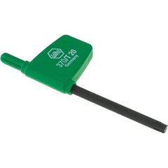 Wiha - T20 Torx Key - Flag-Style, 45mm Length Under Head, 3.1" OAL - Exact Industrial Supply