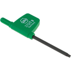 Wiha - T9 Torx Key - Flag-Style, 40mm Length Under Head, 2.9" OAL - Exact Industrial Supply