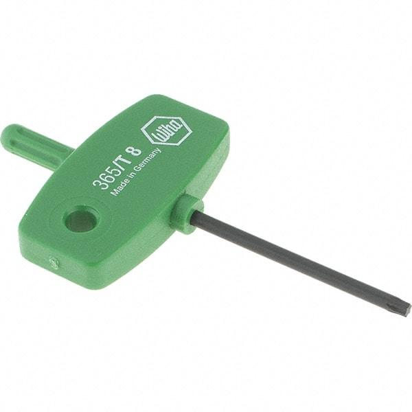 Wiha - T8 Torx Key - Wing Handle, 40mm Length Under Head, 2.9" OAL - Exact Industrial Supply