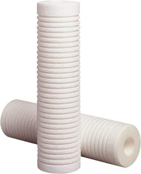 3M Purification - 2.6" OD, 10µ, Polypropylene Melt Blown-Thermal Bonded Cartridge Filter - 30" Long, Reduces High Capacity Sediments Filtration - Exact Industrial Supply